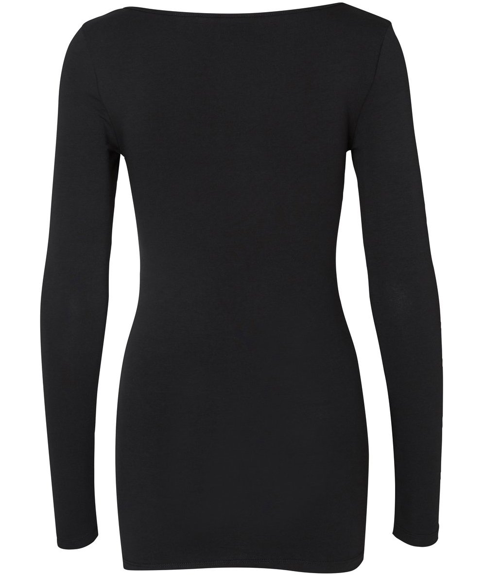 Vero Moda VMMAXI MY SOFT l&aring;ng&auml;rmad l&aring;ng T-shirt dam, Black, large image number 2