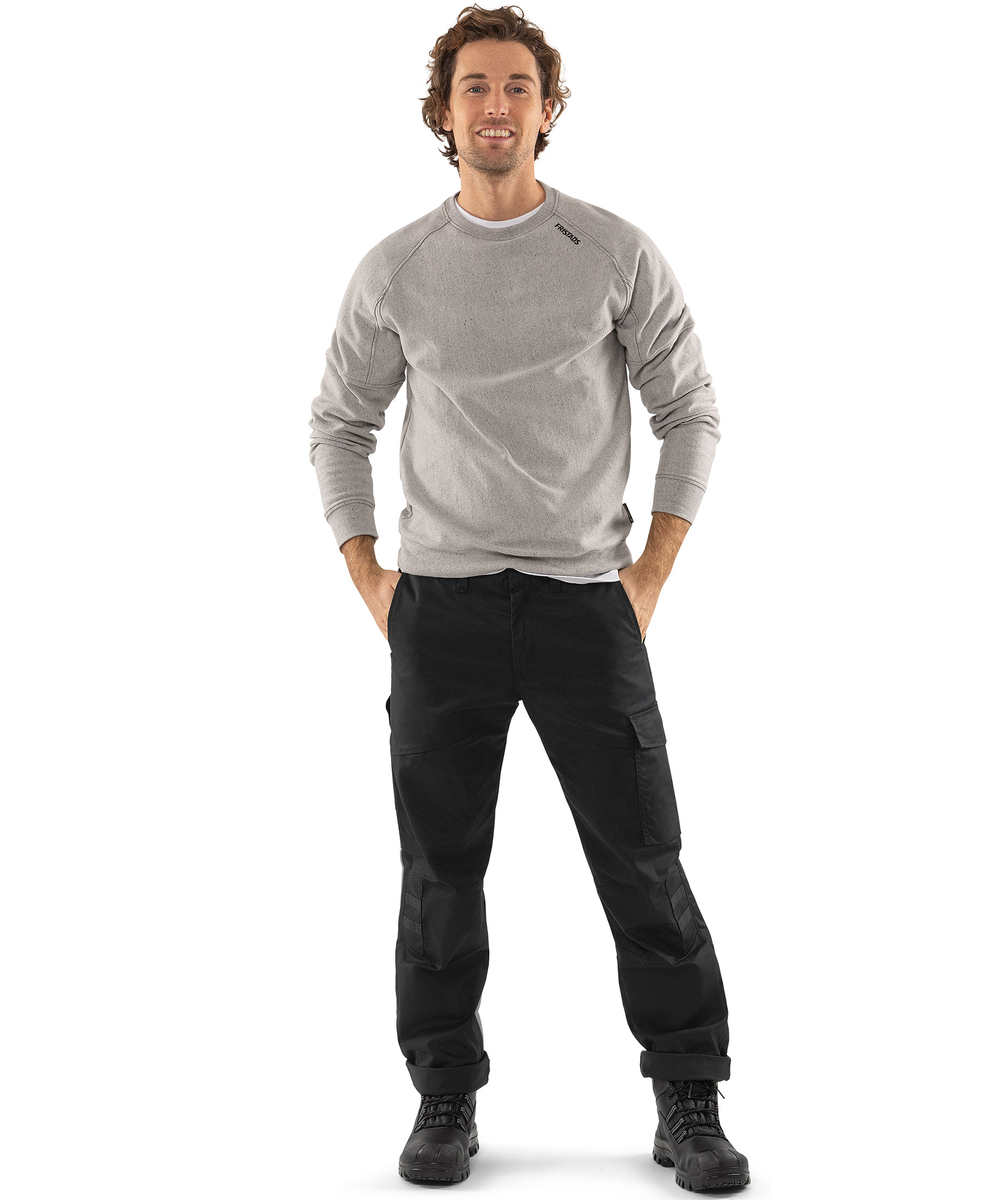 Fristads sweatshirt 7850 CLS, Grey Melange, large image number 1