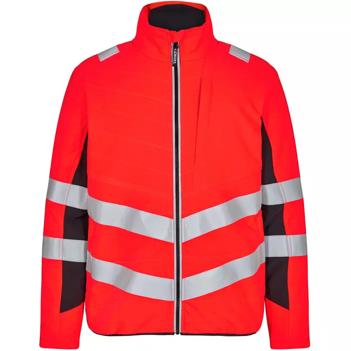 Engel Safety vattert jakke, Hi-vis Rød/Svart, large image number 0
