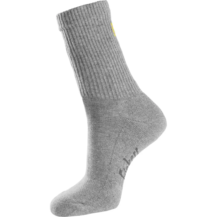 Snickers 3-pack socks, Grey melange, large image number 0