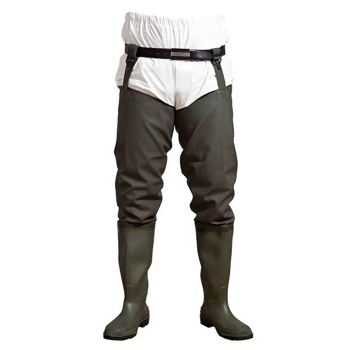 Elka waders with safety boots S5, Olive Green, large image number 0