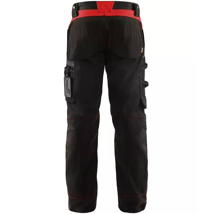 Blåkläder work trousers, Black/Red, large image number 1