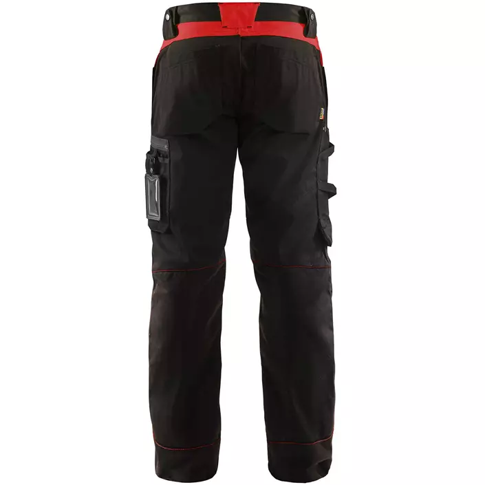 Blåkläder work trousers, Black/Red, large image number 1
