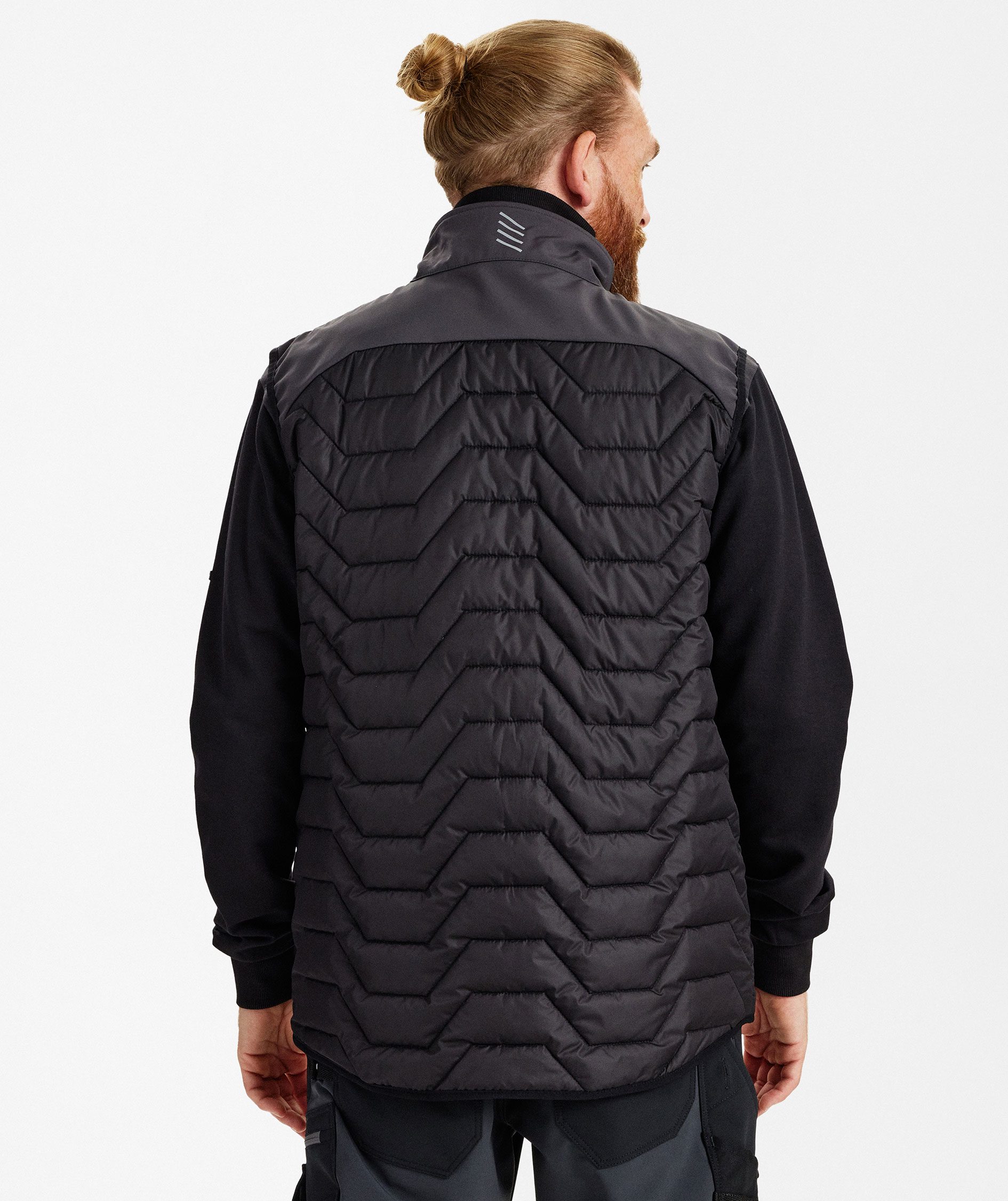 Engel Entire quilted vest, Black/Anthracite Grey, large image number 4