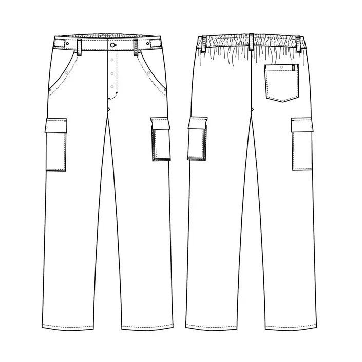 Kentaur HACCP-godkendt  bukser med lårlomme, Lysegrå, large image number 1