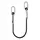 OS FallSafe FS082 livlina med karbinhakar, Svart, Svart, swatch