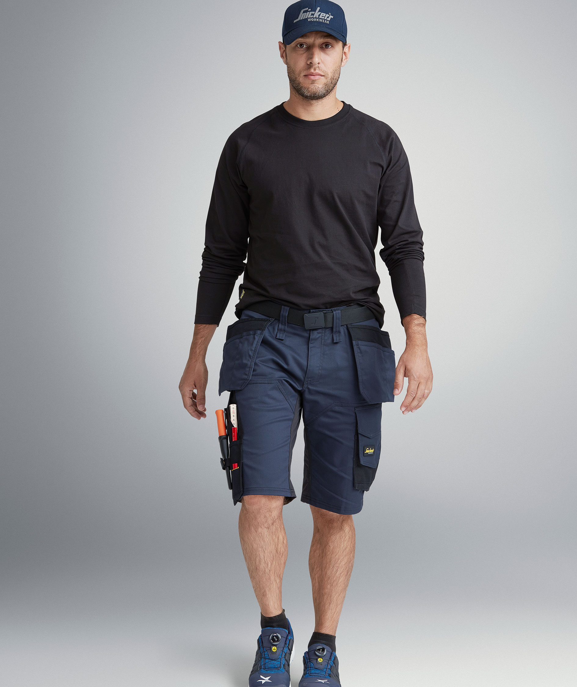 Snickers AllroundWork hantverksshorts 6151, Navy/Svart