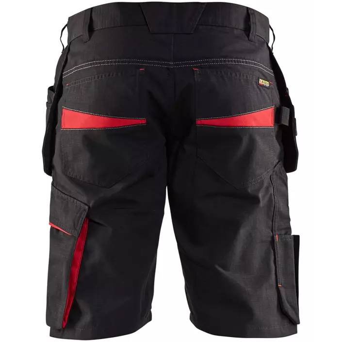 Blåkläder Unite craftsman shorts, Black/Red, large image number 1