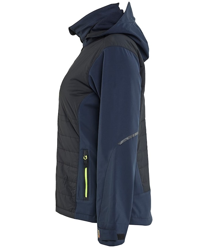 Bl&aring;kl&auml;der women's hybrid jacket, Dark Marine/Hi-Vis Yellow, large image number 3