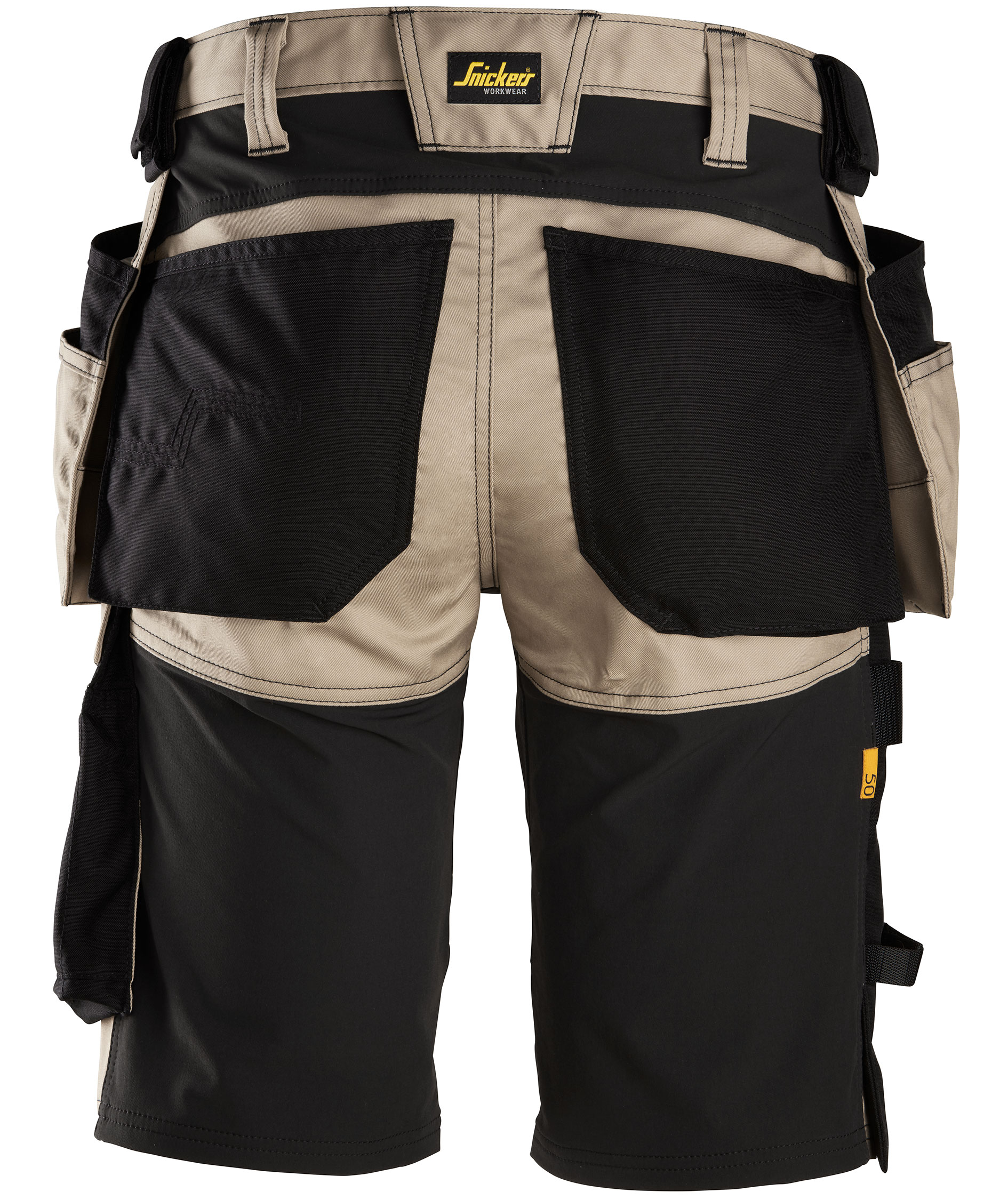 Snickers AllroundWork h&aring;ndverkershorts 6141, Khaki/Svart, large image number 2