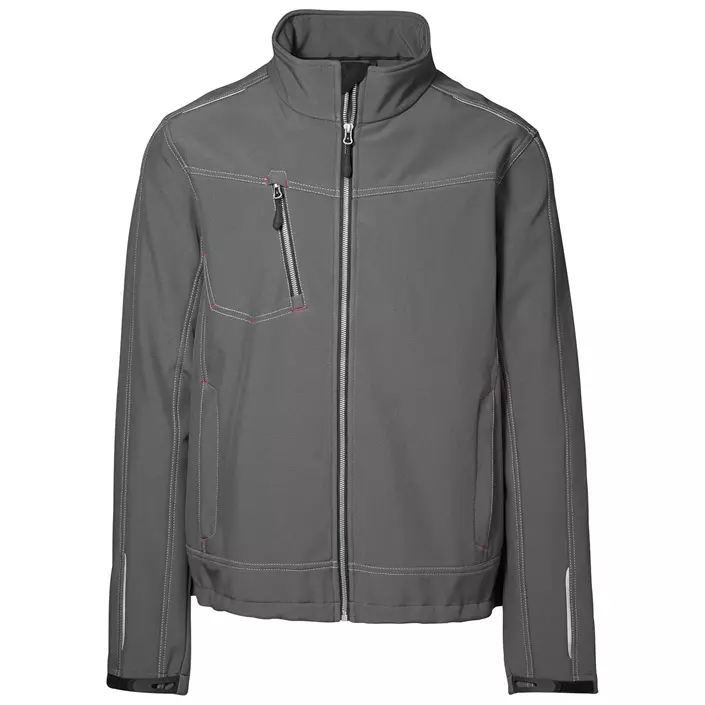 ID worker softshell jacket, Silver Grey, large image number 0