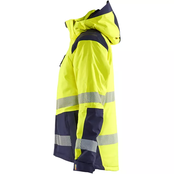 Blåkläder dame vinterjakke, Hi-Vis gul/marine, large image number 3