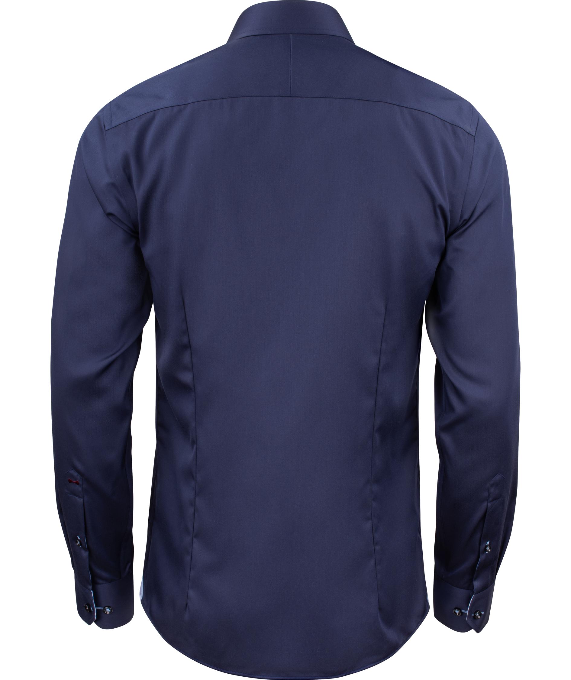 J. Harvest & Frost Twill Red Bow 20 regular fit skjorta, Navy/Sky Blue