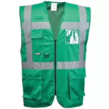 Portwest Iona reflective safety vest, Bottle Green