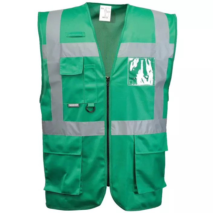 Portwest Iona reflective safety vest, Bottle Green, large image number 0