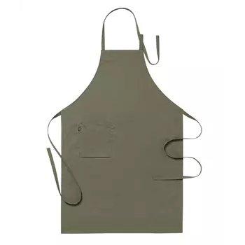 Segers 2337 bib apron with pocket, Olive Green