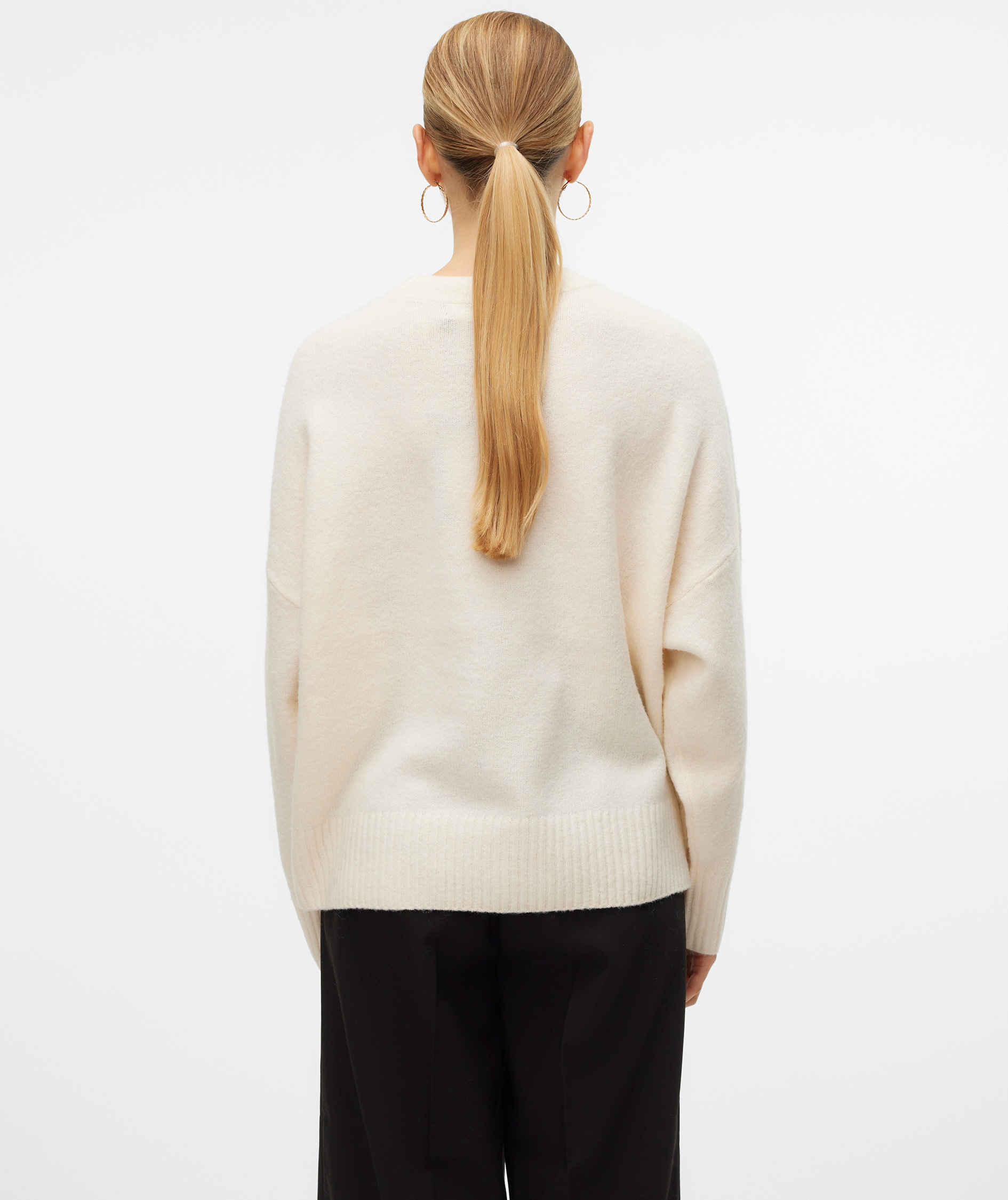 Vero Moda VMBOOM women's knitted pullover, Birch Melange, large image number 2