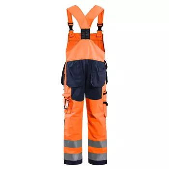 Blåkläder craftsman bib and brace trousers, Marine/Hi-Vis Orange