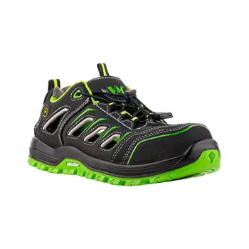 VM Footwear Vancouver vernesandaler S1P, Svart/Grønn