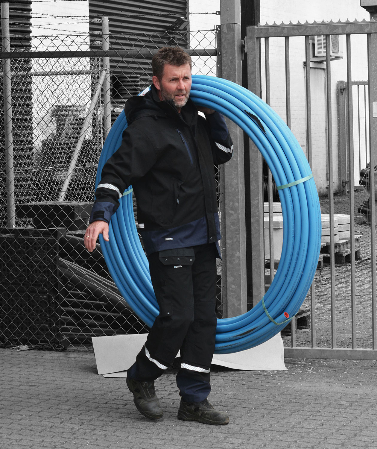 Lyngs&oslash;e Fox shell trousers full stretch, Black/Navy Blue