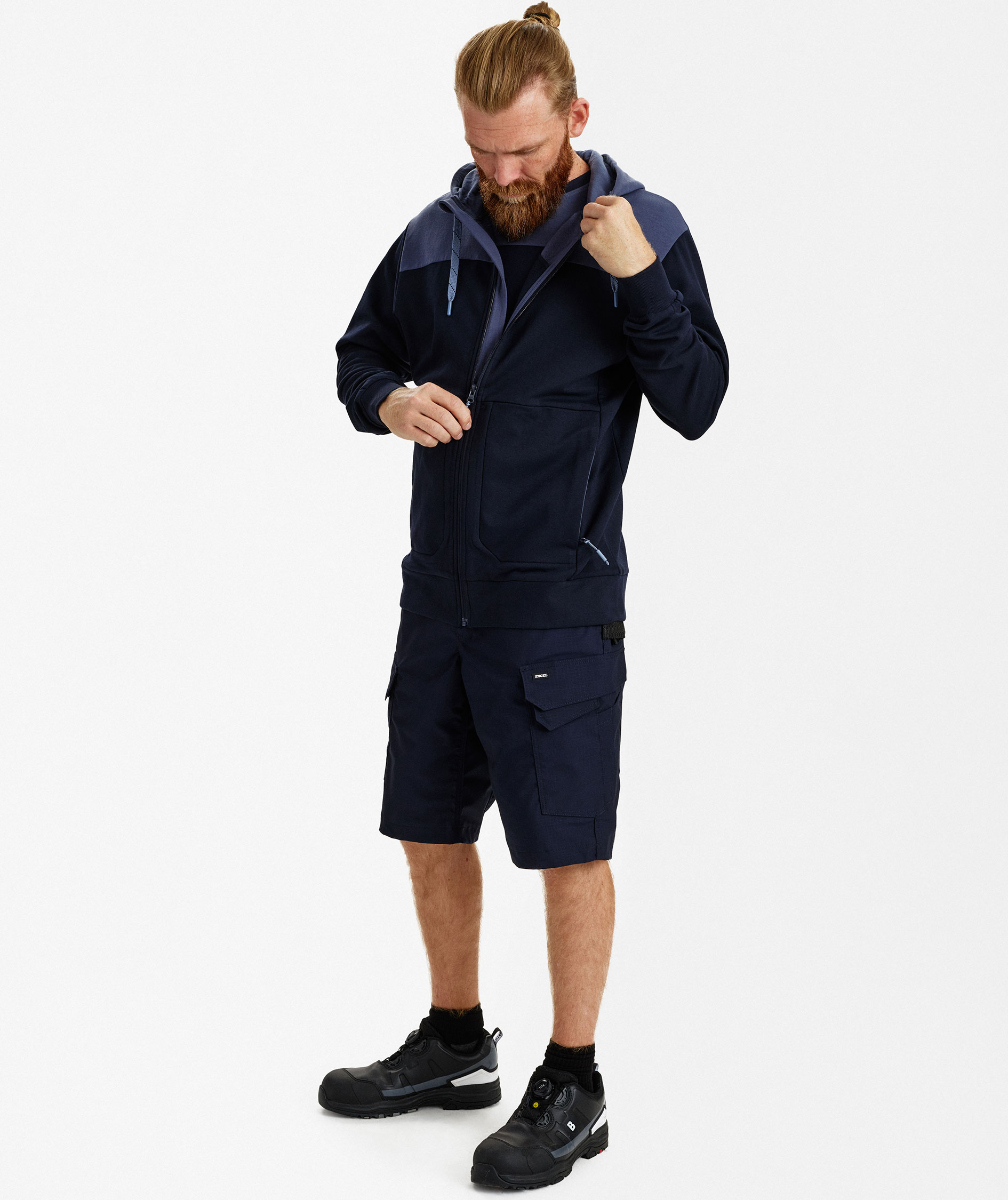 Engel Entire hoodie with zipper, Deep Blue/Dark Sea, large image number 2