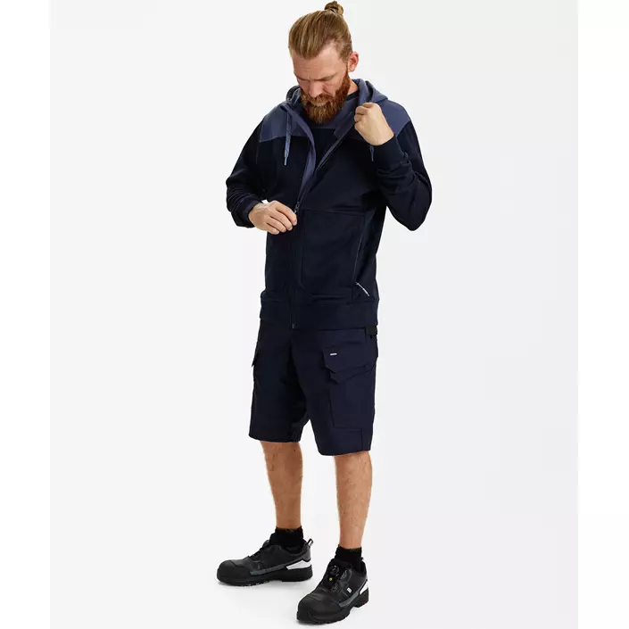 Engel Entire hoodie med dragkedja, Deep Blue/Dark Sea, large image number 2