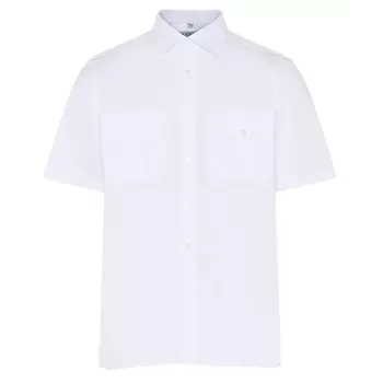 Angli Classic kortærmet stretch pilotskjorte, Hvid