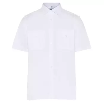 Angli Classic kurzärmliges stretch Pilotenhemd, Weiß