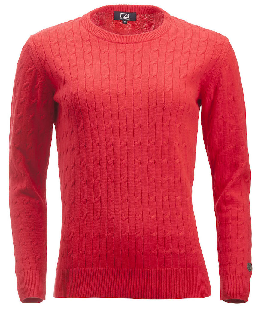 Cutter & Buck dame striktr&oslash;je, R&oslash;d