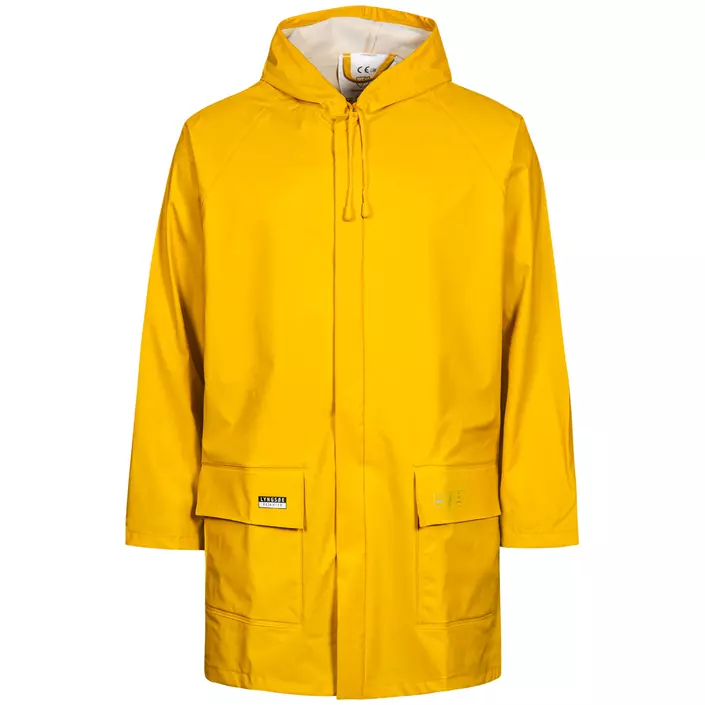 Lyngsøe PU rain jacket, Yellow, large image number 0