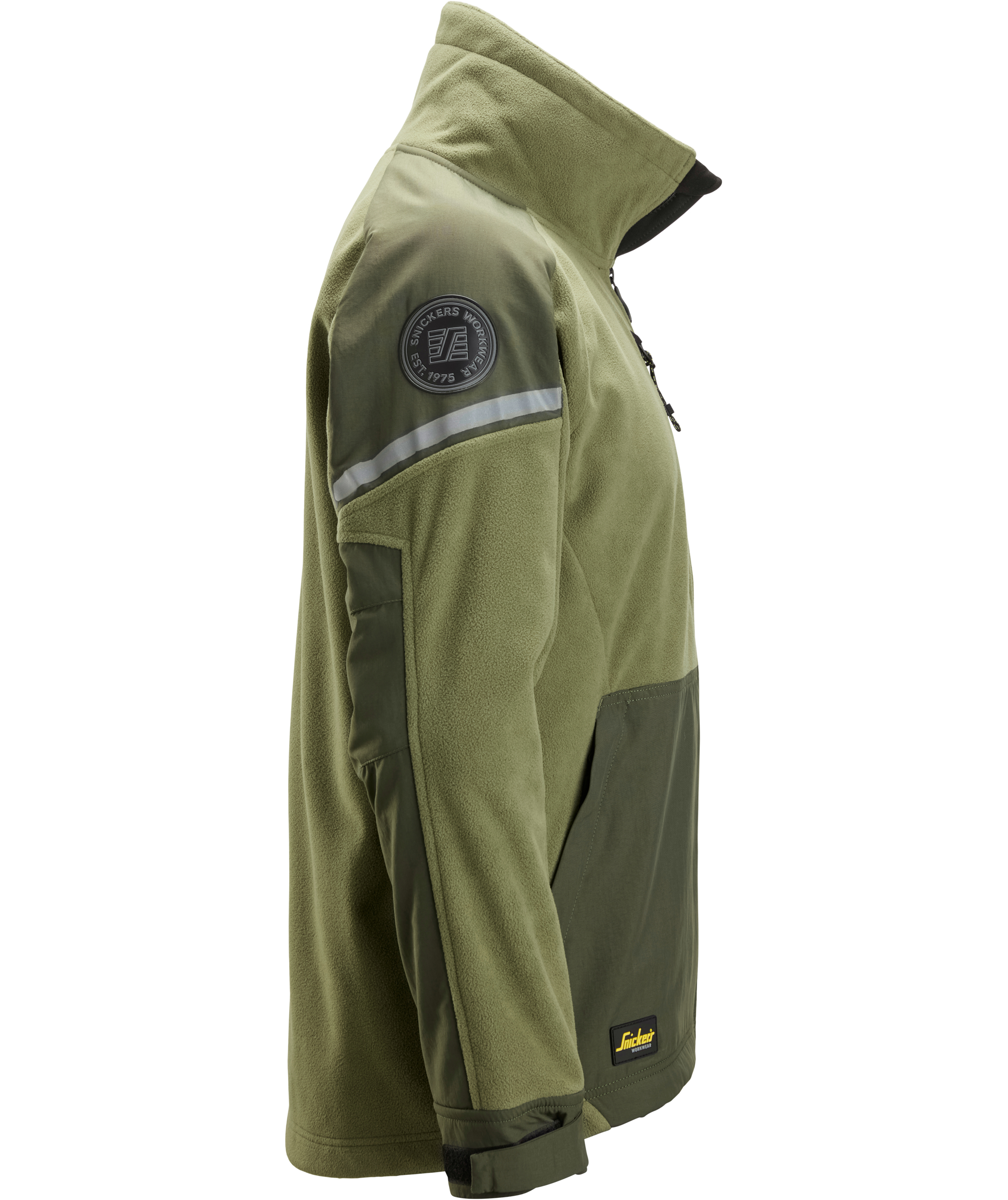 Snickers vindt&aelig;t fleecejakke 8410, Khaki Green/Dark Khaki Green, large image number 2