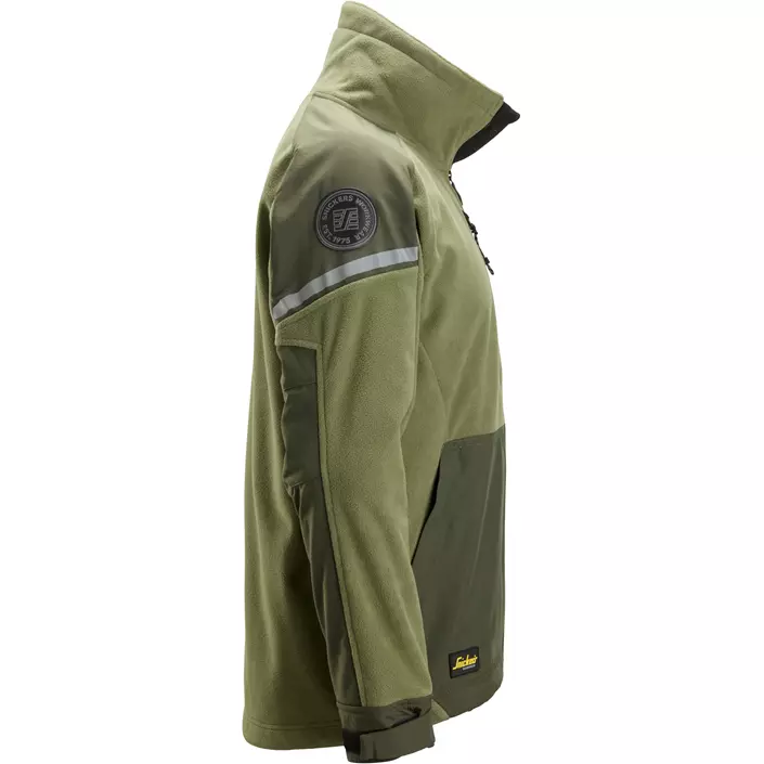 Snickers vindtæt fleecejakke, Khaki Green/Dark Khaki Green, large image number 2