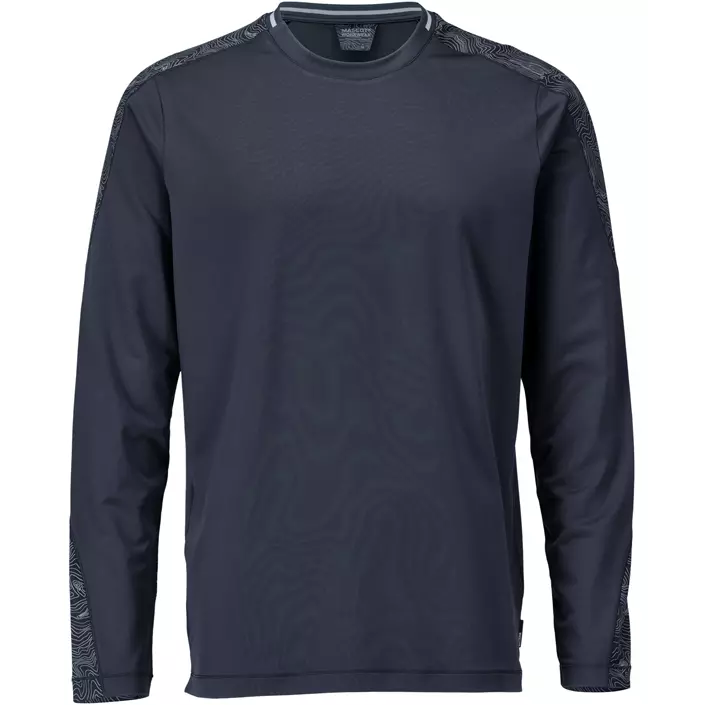 Mascot Customized long-sleeved T-shirt, Dark Marine Blue, large image number 0