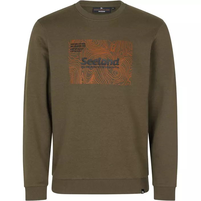 Seeland Pulse sweatshirt, Dark olive melange, large image number 0