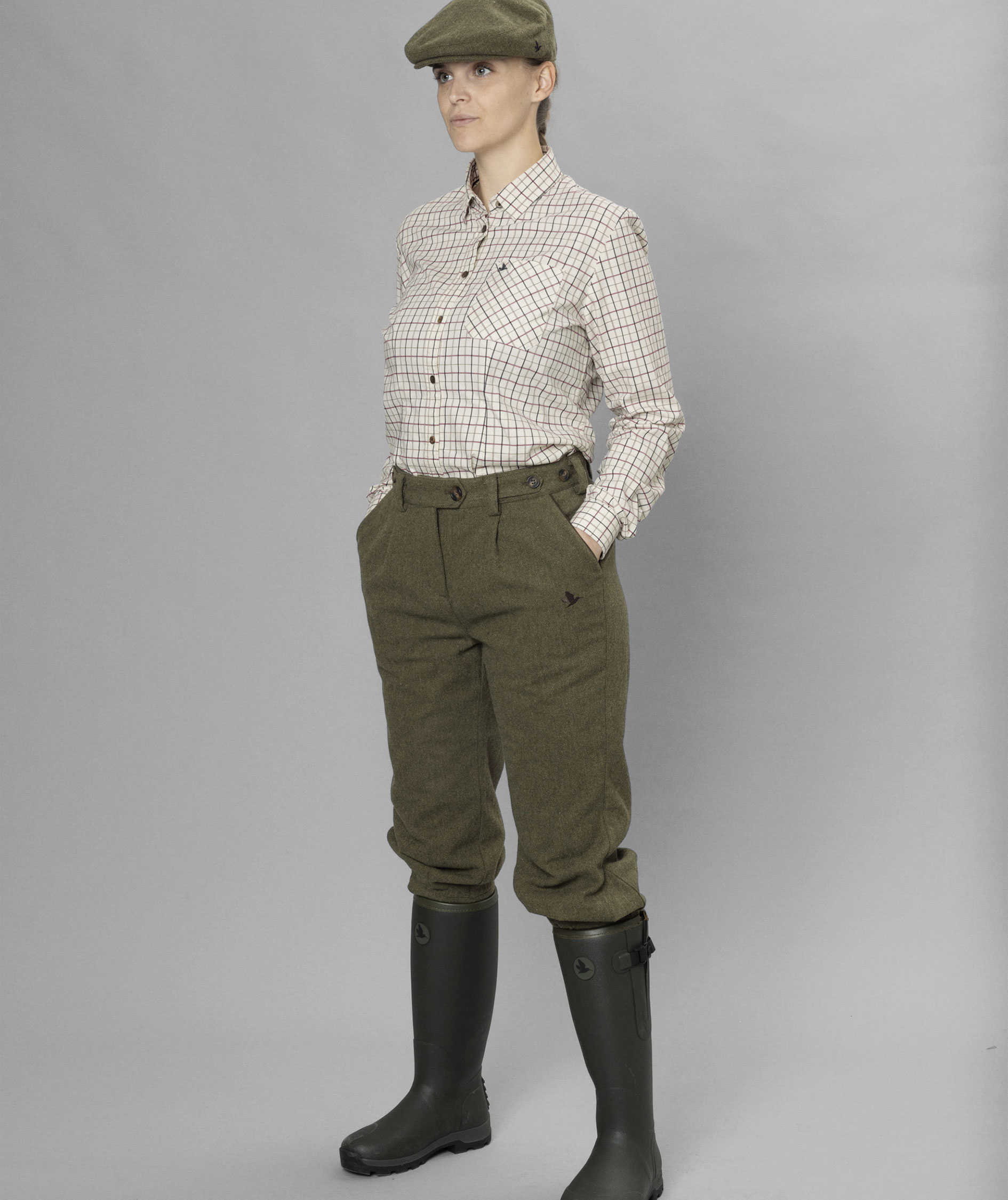 Seeland Hillside Harriet Damen 3/4-Hose mit Wolle, Moss green