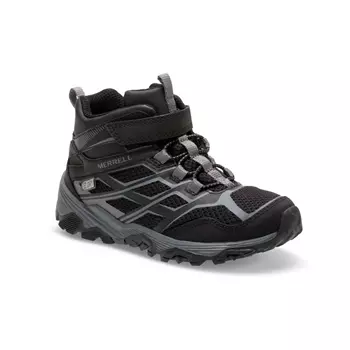 Merrell Moab FST Mid A/C WP boots for kids, Black