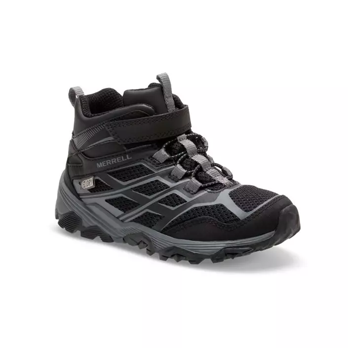 Merrell Moab FST Mid A/C WP boots for kids, Black, large image number 0