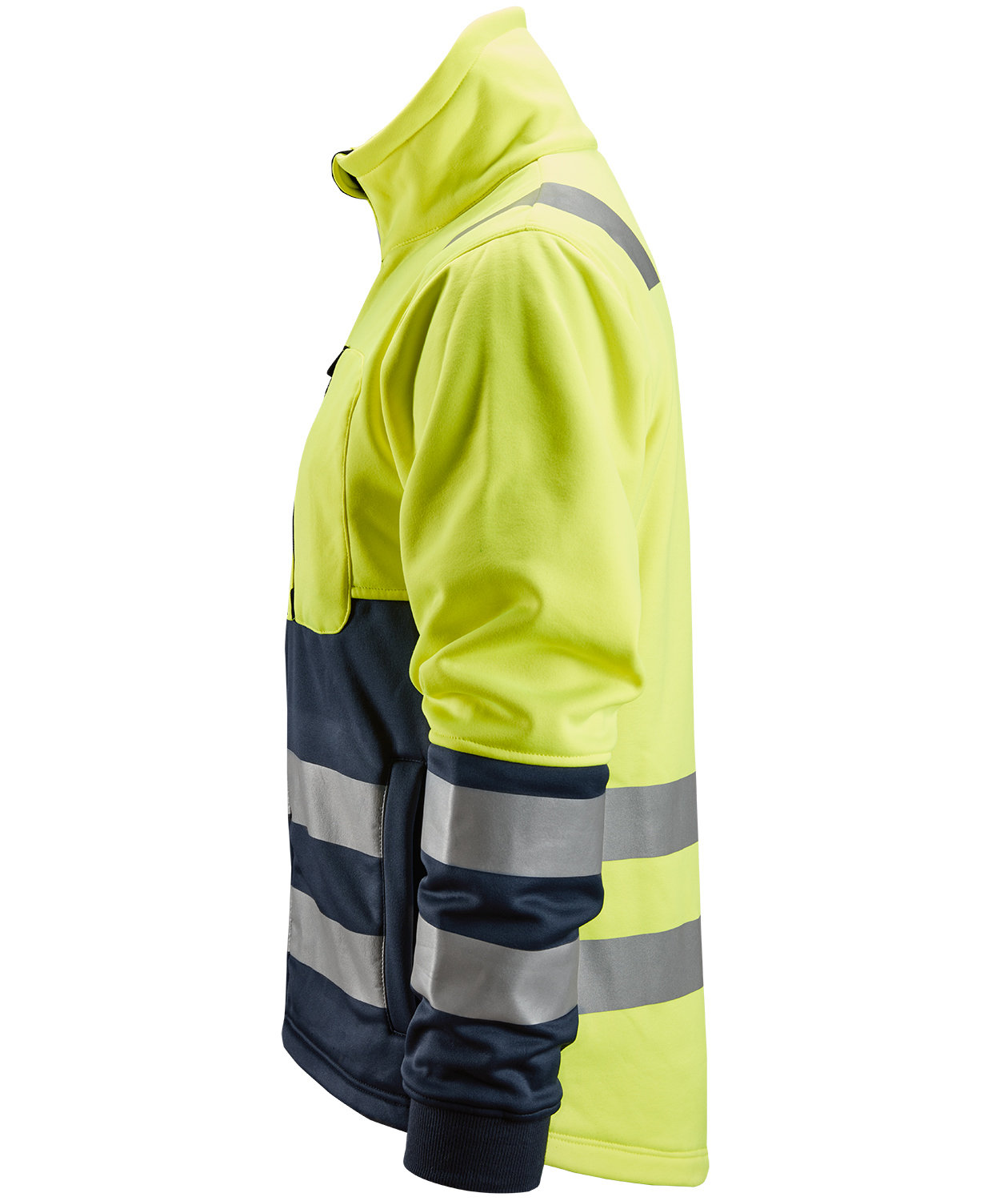Snickers AllroundWork fleece jacket 8035, Hi-vis Yellow/Marine, large image number 2