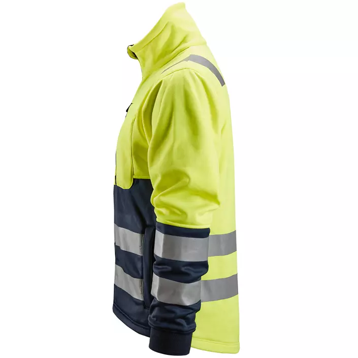Snickers AllroundWork fleece jacket 8035, Hi-vis Yellow/Marine, large image number 2