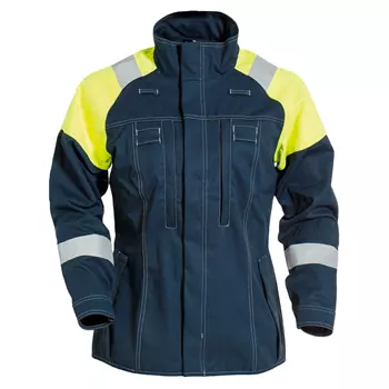 Tranemo Cantex 57 womens's work jacket, Hi-vis yellow/Marine blue