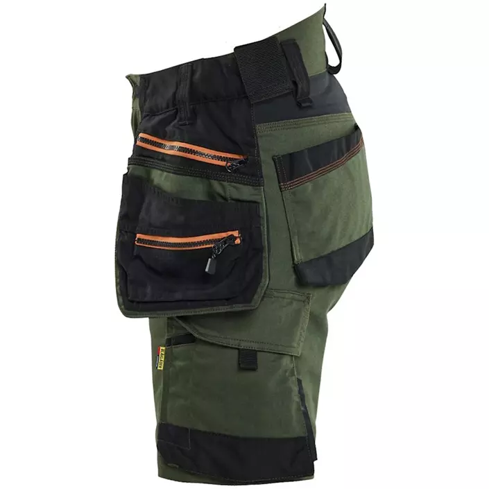 Blåkläder Striker dame håndværkershorts, Skovgrøn/Rust, large image number 3