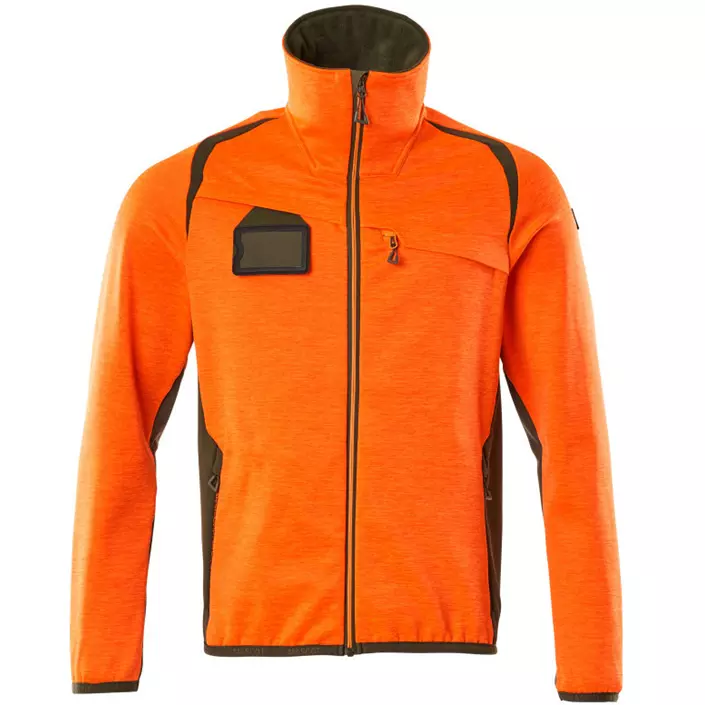 Mascot Accelerate Safe fleece sweater, Hi-Vis Orange/Moss, large image number 0