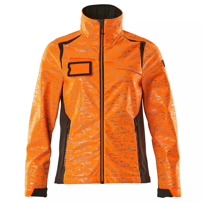 Mascot Accelerate Safe women's softshell jacket, Hi-vis Orange/Dark anthracite, large image number 0