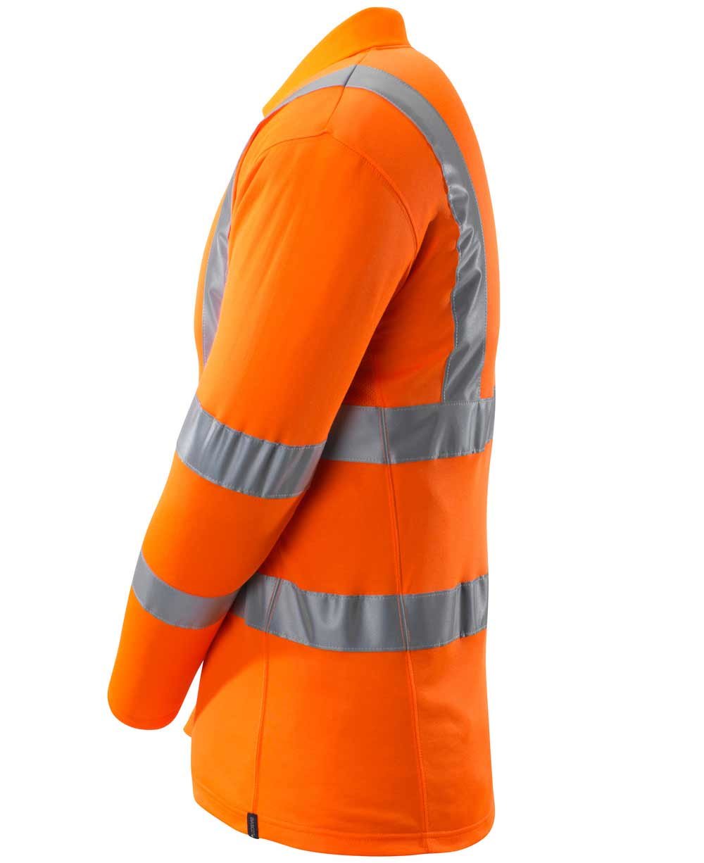 Mascot Safe Classic long-sleeved polo shirt, Hi-vis Orange, large image number 2