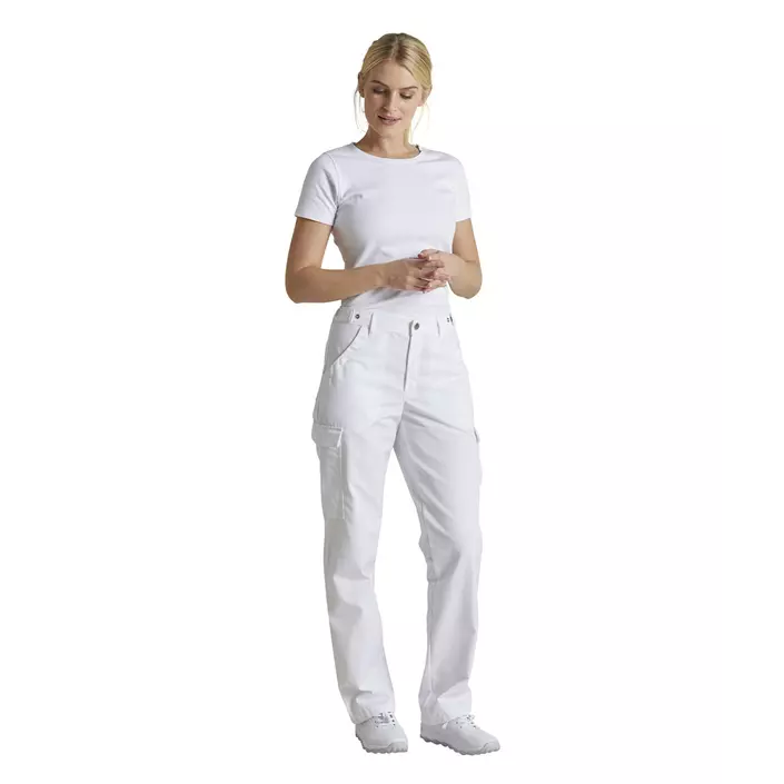 Kentaur bukse  med lårlomme, HACCP-godkjent, Hvit, large image number 1