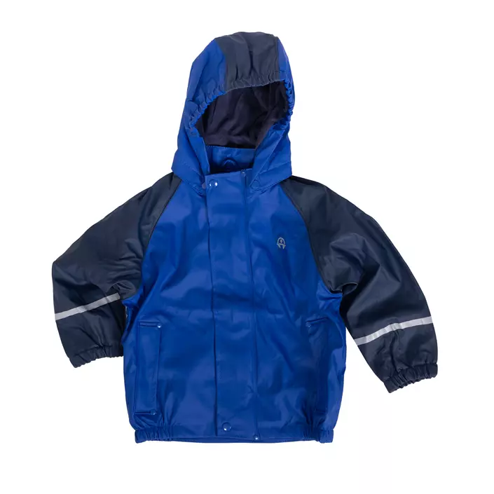 Elka rain set with fleece lining for kids, Navy/Blue, large image number 2