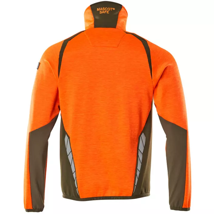 Mascot Accelerate Safe fleece sweater, Hi-Vis Orange/Moss, large image number 1