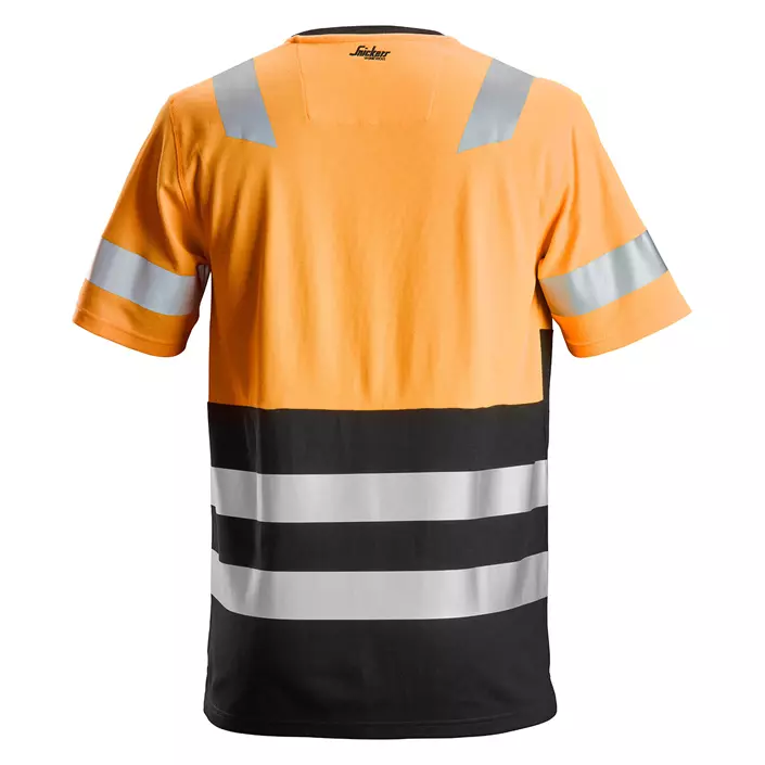 Snickers AllroundWork T-shirt 2534, Hi-Vis Orange/Sort, large image number 1