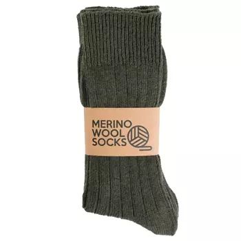 3-pack sokker med merinoull, Army Green