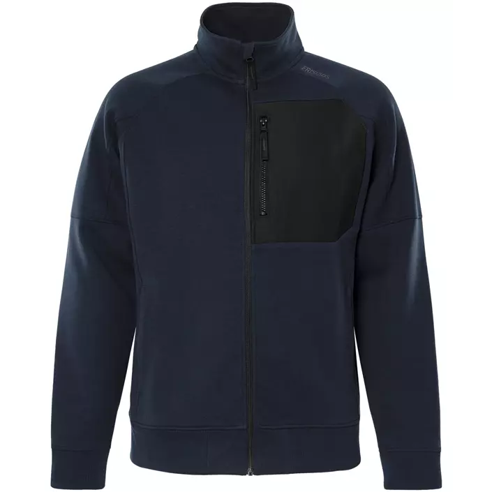 Fristads women's sweatshirt with zipper 7832 GKI, Dark Marine Blue, large image number 0